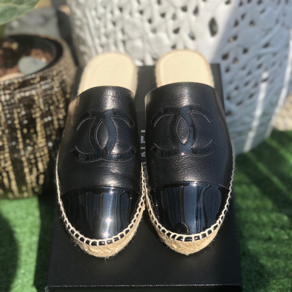COPY - Chanel Espadrille Mule Slides